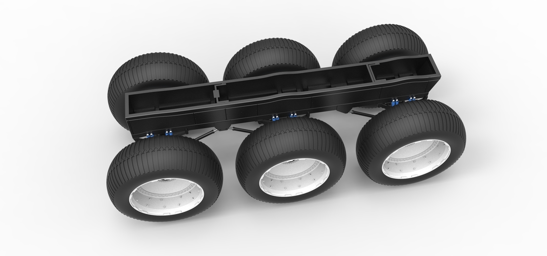 Chassis of 6x6 Monster Truck Version 3 Scale 1:25 3D Print 526758