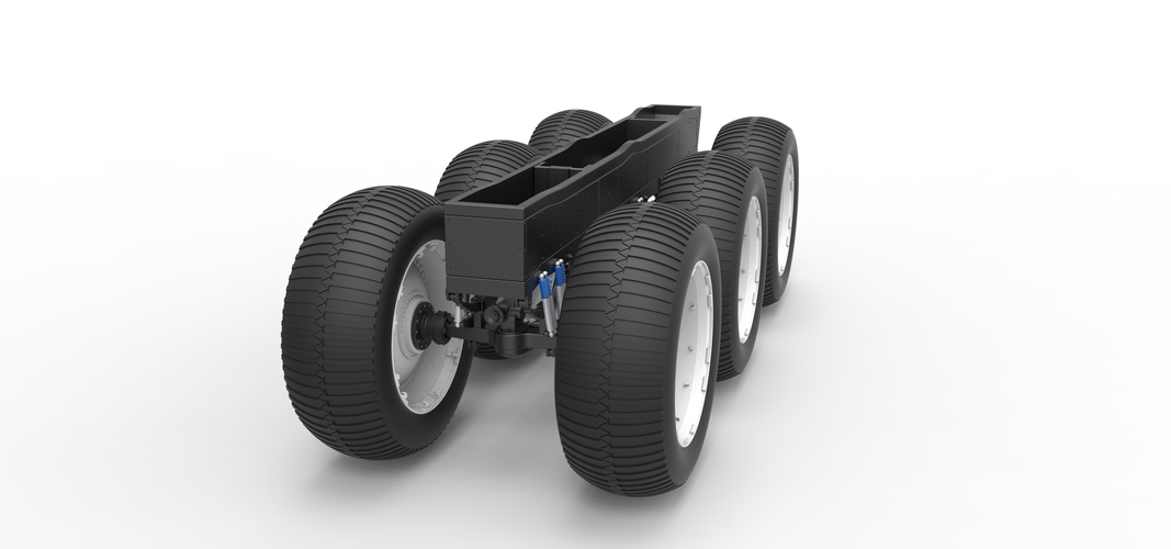 Chassis of 6x6 Monster Truck Version 3 Scale 1:25 3D Print 526759