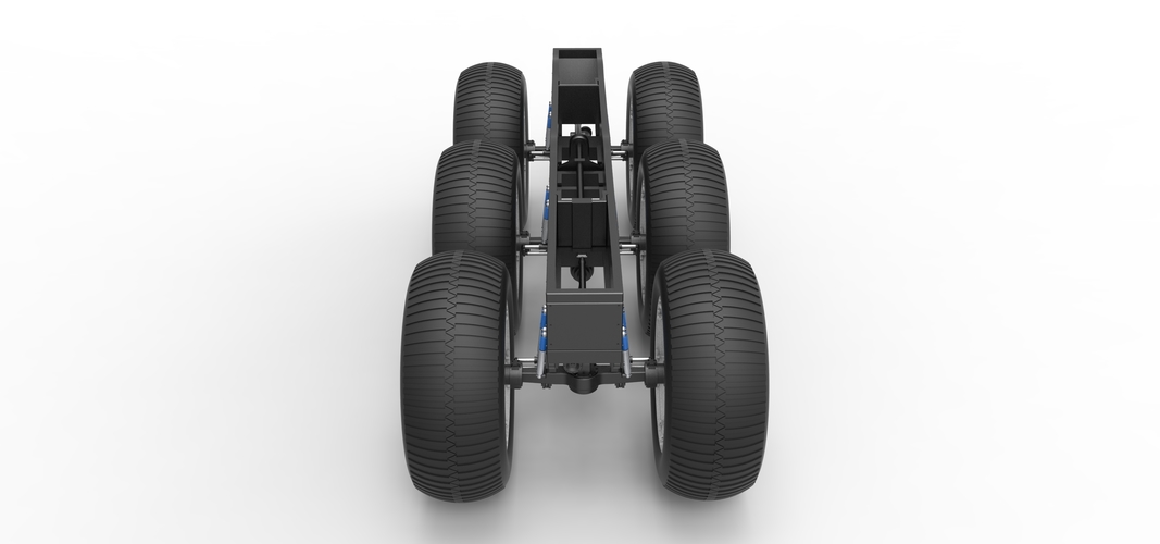 Chassis of 6x6 Monster Truck Version 3 Scale 1:25 3D Print 526762