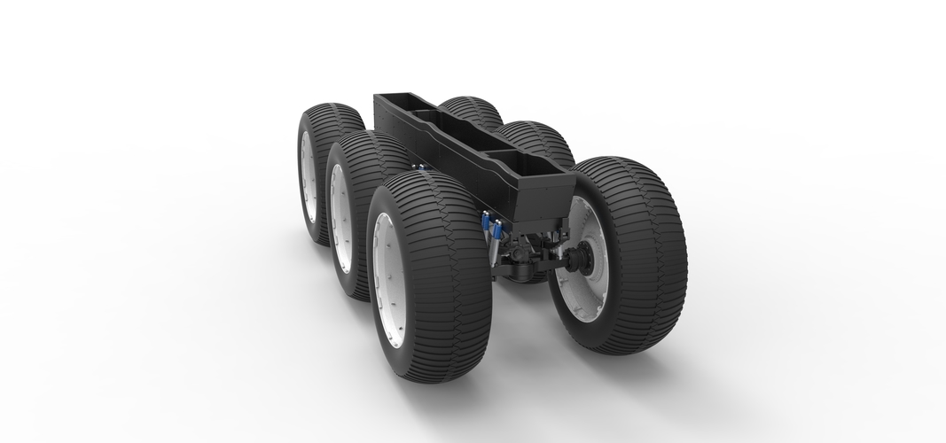 Chassis of 6x6 Monster Truck Version 3 Scale 1:25 3D Print 526767