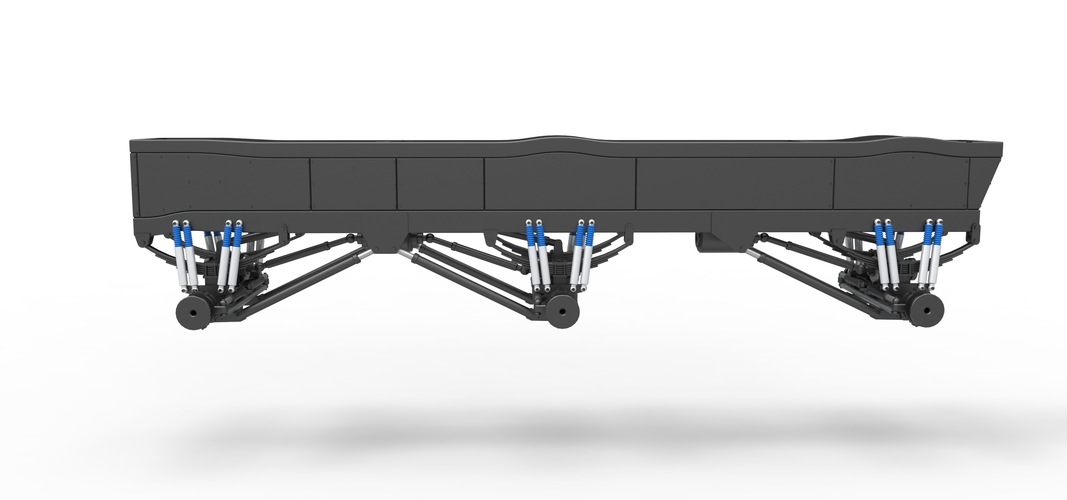 Chassis of 6x6 Monster Truck Version 3 Scale 1:25 3D Print 526770