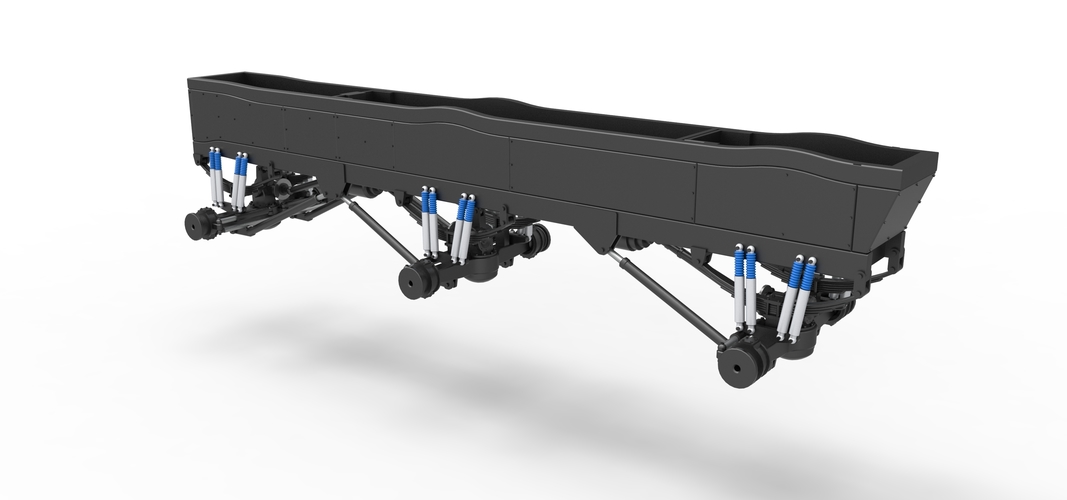 Chassis of 6x6 Monster Truck Version 3 Scale 1:25 3D Print 526771