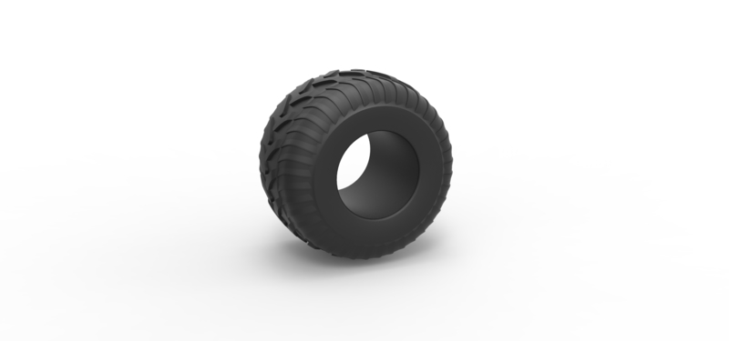 Monster Jam tire 30 Scale 1:25
