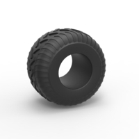 Small Monster Jam tire 30 Scale 1:25 3D Printing 526872