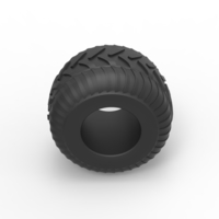 Monster Jam tire 30 Scale 1:25 - Thumbnail 6