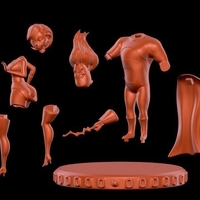 Elastigirl and Mr. Incredible nsfw model 3d printable - Thumbnail 2