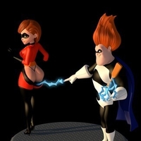 Elastigirl and Mr. Incredible nsfw model 3d printable - Thumbnail 3