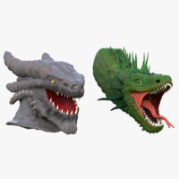 Dragon Busts 3D Model - Arif Patel London UK - Thumbnail 1