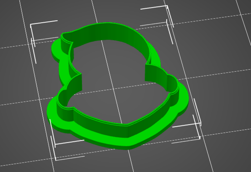 Ghostface heart cookie cutter
