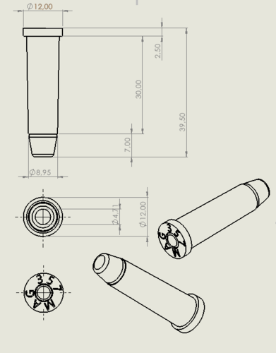 357 MAGNUN BULLET 3D Print 527534