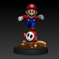 MARIO HITTING SHY GUY - SUPER MARIO FAN ART FIGURE - Thumbnail 6