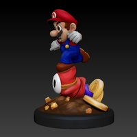 MARIO HITTING SHY GUY - SUPER MARIO FAN ART FIGURE - Thumbnail 7