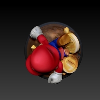 MARIO HITTING SHY GUY - SUPER MARIO FAN ART FIGURE - Thumbnail 10