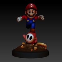 MARIO HITTING SHY GUY - SUPER MARIO FAN ART FIGURE - Thumbnail 13