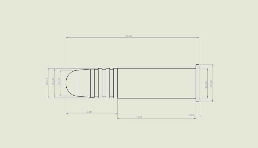 22 LONG RIFLE BULLET SIZE 1 3D Print 527574