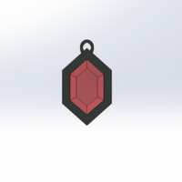 Small RUBY PENDANT 3D Printing 527616