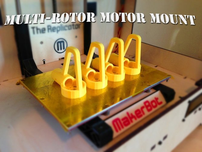 Carbon Tube Motor Mount 3D Print 52762