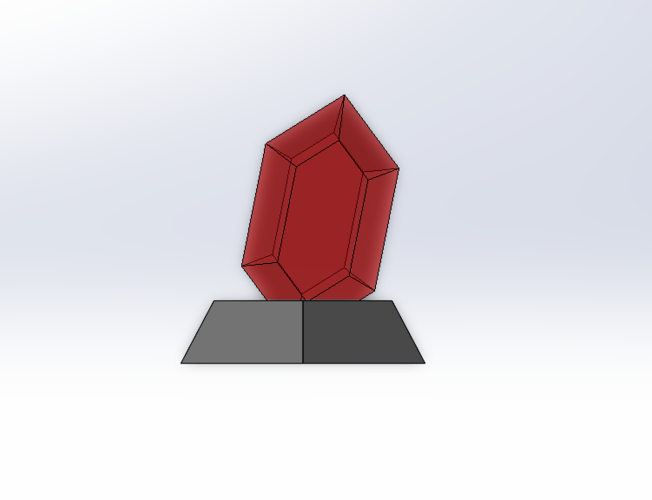 RUBY WITH BASE 3D Print 527701