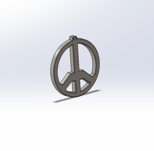  KEYRING PEACE 3D Print 527749