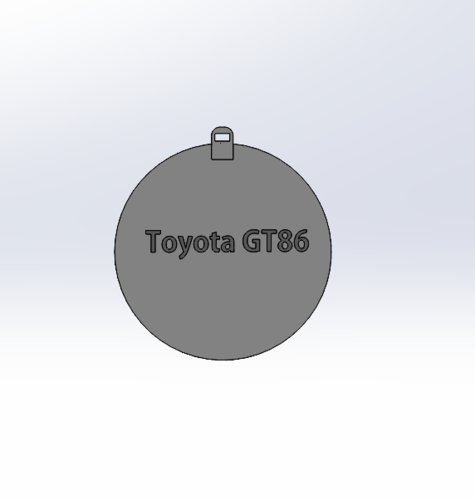 KEYRING TOYOTA GT86 1 3D Print 527754