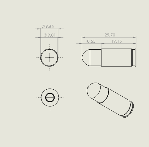 9MM PARABELLUM BULLET 3D Print 527768