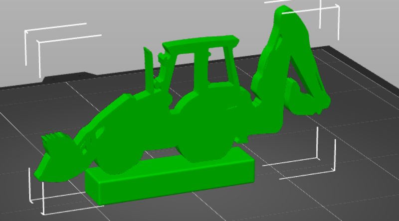 Backhoe with stand decor