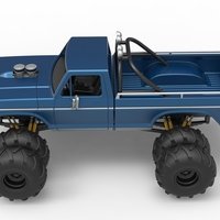 Vintage Monster Truck with double wheels 1:25 - Thumbnail 10