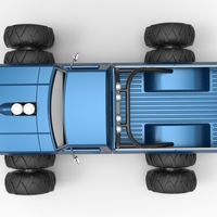 Vintage Monster Truck with double wheels 1:25 - Thumbnail 11