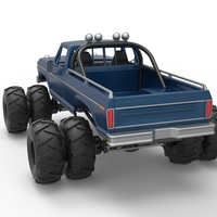 Vintage Monster Truck with double wheels 1:25 - Thumbnail 14