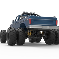 Vintage Monster Truck with double wheels 1:25 - Thumbnail 15