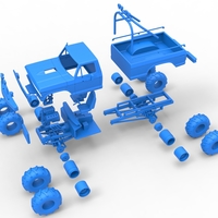 Vintage Monster Truck with double wheels 1:25 - Thumbnail 19