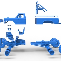 Vintage Monster Truck with double wheels 1:25 - Thumbnail 22