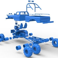 Vintage Monster Truck with double wheels 1:25 - Thumbnail 24