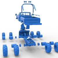 Vintage Monster Truck with double wheels 1:25 - Thumbnail 25