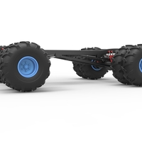 Chassis of vintage monster truck with double wheels 1:25 - Thumbnail 2