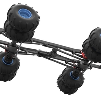 Chassis of vintage monster truck with double wheels 1:25 - Thumbnail 3