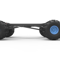 Chassis of vintage monster truck with double wheels 1:25 - Thumbnail 9