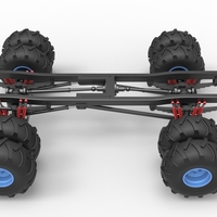 Chassis of vintage monster truck with double wheels 1:25 - Thumbnail 10