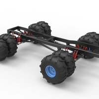 Chassis of vintage monster truck with double wheels 1:25 - Thumbnail 12