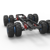 Chassis of vintage monster truck with double wheels 1:25 - Thumbnail 13