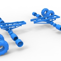 Chassis of vintage monster truck with double wheels 1:25 - Thumbnail 16