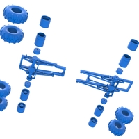 Chassis of vintage monster truck with double wheels 1:25 - Thumbnail 18