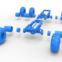 Chassis of vintage monster truck with double wheels 1:25 - Thumbnail 19