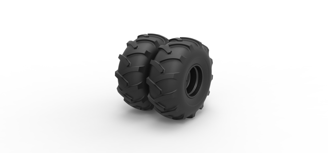 Diecast Offroad double wheel Scale 1:25 3D Print 527850