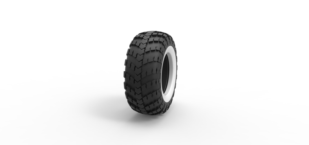 Military KRAZ Whitewall tire VID-201 Scale 1:25 3D Print 527914