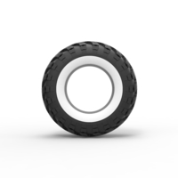 Military KRAZ Whitewall tire VID-201 Scale 1:25 - Thumbnail 5