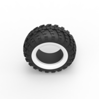 Military KRAZ Whitewall tire VID-201 Scale 1:25 - Thumbnail 6