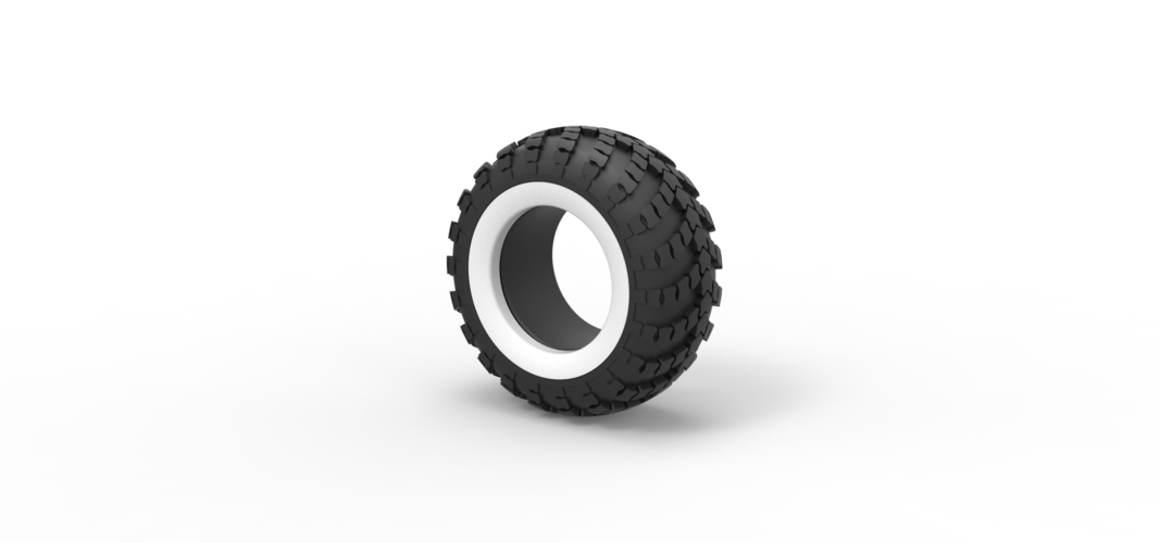 Military KRAZ Whitewall tire VID-201 Scale 1:25 3D Print 527918