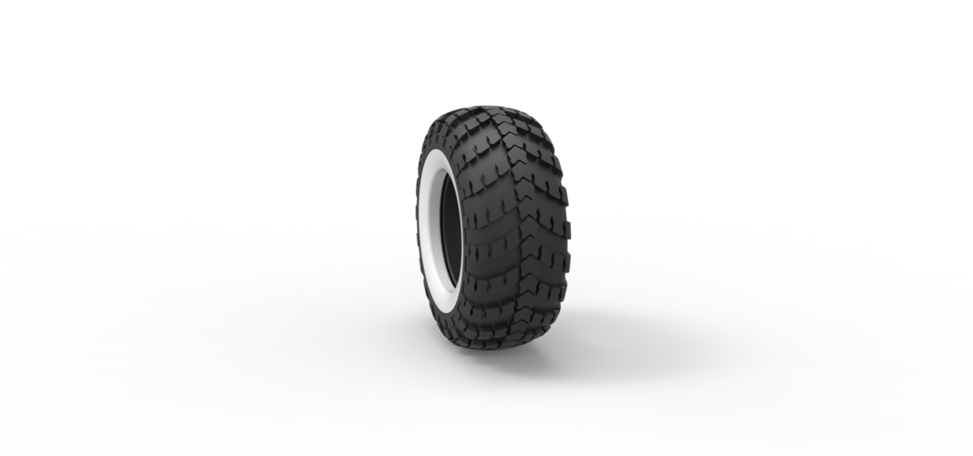 Military KRAZ Whitewall tire VID-201 Scale 1:25 3D Print 527919