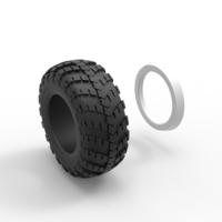 Military KRAZ Whitewall tire VID-201 Scale 1:25 - Thumbnail 10